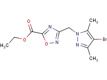 ethyl 3-[(4-bromo-3,5-dimethyl-1H-pyrazol-1-yl)methyl]-1,2,4-oxadiazole-5-carboxylate