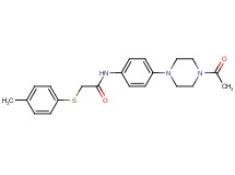 N-[4-(4-acetyl-1-piperazinyl)phenyl]-2-[(4-methylphenyl)thio]acetamide