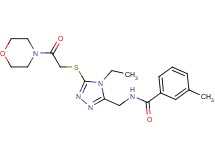 N-[(4-ethyl-5-{[2-(4-morpholinyl)-2-oxoethyl]thio}-4H-1,2,4-triazol-3-yl)methyl]-3-methylbenzamide