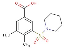 3,4-dimethyl-5-(1-piperidinylsulfonyl)benzoic acid