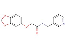 2-(1,3-benzodioxol-5-yloxy)-N-(3-pyridinylmethyl)acetamide