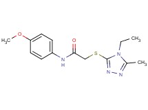 2-[(4-ethyl-5-methyl-4H-1,2,4-triazol-3-yl)thio]-N-(4-methoxyphenyl)acetamide
