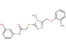 N-(3-hydroxyphenyl)-2-({4-methyl-5-[(2-methylphenoxy)methyl]-4H-1,2,4-triazol-3-yl}thio)acetamide