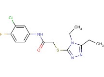 N-(3-chloro-4-fluorophenyl)-2-[(4,5-diethyl-4H-1,2,4-triazol-3-yl)thio]acetamide