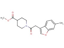 methyl 1-[(6-methyl-1-benzofuran-3-yl)acetyl]-4-piperidinecarboxylate