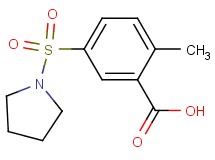 2-methyl-5-(1-pyrrolidinylsulfonyl)benzoic acid