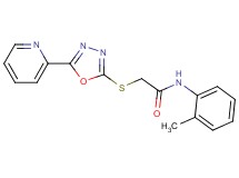 N-(2-methylphenyl)-2-{[5-(2-pyridinyl)-1,3,4-oxadiazol-2-yl]thio}acetamide