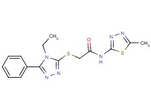 2-[(4-ethyl-5-phenyl-4H-1,2,4-triazol-3-yl)thio]-N-(5-methyl-1,3,4-thiadiazol-2-yl)acetamide