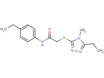 2-[(5-ethyl-4-methyl-4H-1,2,4-triazol-3-yl)thio]-N-(4-ethylphenyl)acetamide
