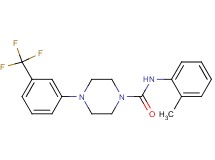 N-(2-methylphenyl)-4-[3-(trifluoromethyl)phenyl]-1-piperazinecarboxamide