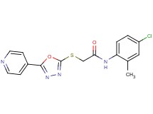 N-(4-chloro-2-methylphenyl)-2-{[5-(4-pyridinyl)-1,3,4-oxadiazol-2-yl]thio}acetamide