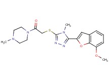 1-({[5-(7-methoxy-1-benzofuran-2-yl)-4-methyl-4H-1,2,4-triazol-3-yl]thio}acetyl)-4-methylpiperazine