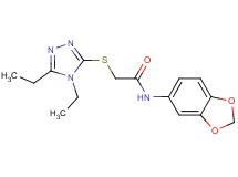 N-1,3-benzodioxol-5-yl-2-[(4,5-diethyl-4H-1,2,4-triazol-3-yl)thio]acetamide