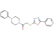 1-phenyl-4-({[5-(4-pyridinyl)-1,3,4-oxadiazol-2-yl]thio}acetyl)piperazine