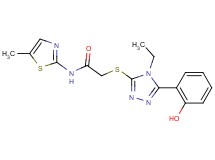 2-{[4-ethyl-5-(2-hydroxyphenyl)-4H-1,2,4-triazol-3-yl]thio}-N-(5-methyl-1,3-thiazol-2-yl)acetamide