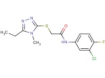 N-(3-chloro-4-fluorophenyl)-2-[(5-ethyl-4-methyl-4H-1,2,4-triazol-3-yl)thio]acetamide