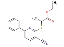 ethyl 2-[(3-cyano-6-phenyl-2-pyridinyl)thio]propanoate