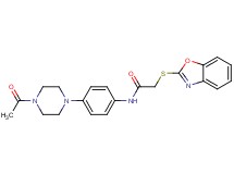 N-[4-(4-acetyl-1-piperazinyl)phenyl]-2-(1,3-benzoxazol-2-ylthio)acetamide