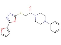 1-({[5-(2-furyl)-1,3,4-oxadiazol-2-yl]thio}acetyl)-4-phenylpiperazine