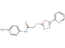 N-(4-methylphenyl)-2-{[5-(2-pyridinyl)-1,3,4-oxadiazol-2-yl]thio}acetamide