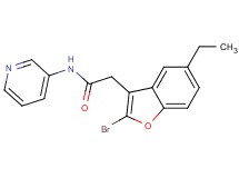 2-(2-bromo-5-ethyl-1-benzofuran-3-yl)-N-3-pyridinylacetamide