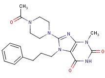 8-(4-acetyl-1-piperazinyl)-3-methyl-7-(3-phenylpropyl)-3,7-dihydro-1H-purine-2,6-dione