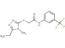 2-[(5-ethyl-4-methyl-4H-1,2,4-triazol-3-yl)thio]-N-[3-(trifluoromethyl)phenyl]acetamide