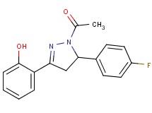 2-[1-acetyl-5-(4-fluorophenyl)-4,5-dihydro-1H-pyrazol-3-yl]phenol