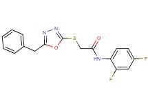 2-[(5-benzyl-1,3,4-oxadiazol-2-yl)thio]-N-(2,4-difluorophenyl)acetamide
