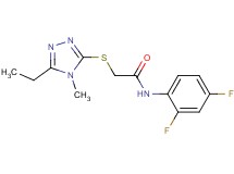 N-(2,4-difluorophenyl)-2-[(5-ethyl-4-methyl-4H-1,2,4-triazol-3-yl)thio]acetamide