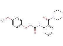 2-(4-methoxyphenoxy)-N-[2-(1-piperidinylcarbonyl)phenyl]acetamide