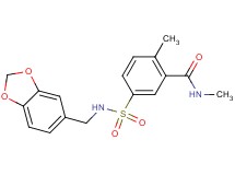 5-{[(1,3-benzodioxol-5-ylmethyl)amino]sulfonyl}-N,2-dimethylbenzamide