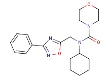 N-cyclohexyl-N-[(3-phenyl-1,2,4-oxadiazol-5-yl)methyl]morpholine-4-carboxamide