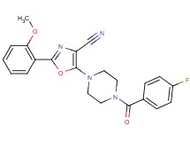 5-[4-(4-fluorobenzoyl)piperazin-1-yl]-2-(2-methoxyphenyl)-1,3-oxazole-4-carbonitrile