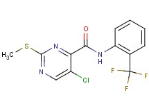 5-chloro-2-(methylthio)-N-[2-(trifluoromethyl)phenyl]pyrimidine-4-carboxamide