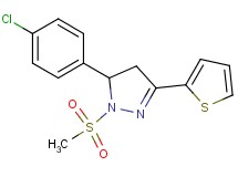 5-(4-chlorophenyl)-1-(methylsulfonyl)-3-(2-thienyl)-4,5-dihydro-1H-pyrazole