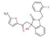 1-(2-fluorobenzyl)-3-hydroxy-3-[2-(5-methyl-2-furyl)-2-oxoethyl]-1,3-dihydro-2H-indol-2-one