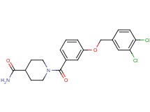 1-{3-[(3,4-dichlorobenzyl)oxy]benzoyl}piperidine-4-carboxamide