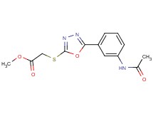 methyl ({5-[3-(acetylamino)phenyl]-1,3,4-oxadiazol-2-yl}thio)acetate