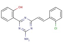 2-{4-amino-6-[(E)-2-(2-chlorophenyl)vinyl]-1,3,5-triazin-2-yl}phenol