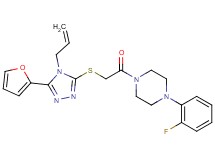1-({[4-allyl-5-(2-furyl)-4H-1,2,4-triazol-3-yl]thio}acetyl)-4-(2-fluorophenyl)piperazine