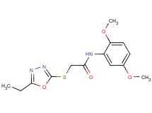 N-(2,5-dimethoxyphenyl)-2-[(5-ethyl-1,3,4-oxadiazol-2-yl)thio]acetamide