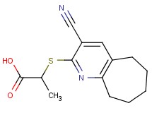2-[(3-cyano-6,7,8,9-tetrahydro-5H-cyclohepta[b]pyridin-2-yl)thio]propanoic acid