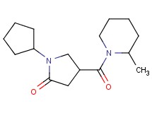 1-cyclopentyl-4-[(2-methylpiperidin-1-yl)carbonyl]pyrrolidin-2-one