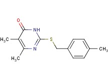 5,6-dimethyl-2-[(4-methylbenzyl)thio]pyrimidin-4(3H)-one