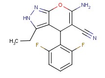 6-amino-4-(2,6-difluorophenyl)-3-ethyl-2,4-dihydropyrano[2,3-c]pyrazole-5-carbonitrile