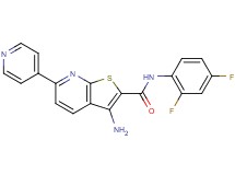 3-amino-N-(2,4-difluorophenyl)-6-pyridin-4-ylthieno[2,3-b]pyridine-2-carboxamide