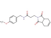 3-(1,3-dioxo-1,3,3a,4,7,7a-hexahydro-2H-isoindol-2-yl)-N-(4-methoxybenzyl)propanamide