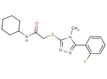 N-cyclohexyl-2-{[5-(2-fluorophenyl)-4-methyl-4H-1,2,4-triazol-3-yl]thio}acetamide