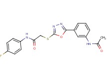 2-({5-[3-(acetylamino)phenyl]-1,3,4-oxadiazol-2-yl}thio)-N-(4-fluorophenyl)acetamide